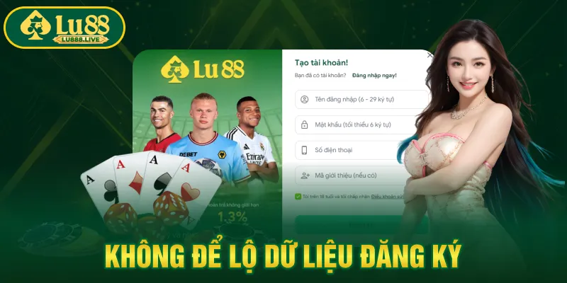 Không để lộ dữ liệu đăng ký